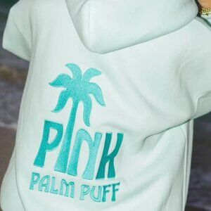 Pink Palm Puff Classic Puff Hoodie in Mint Breeze - Size Medium - BNWT